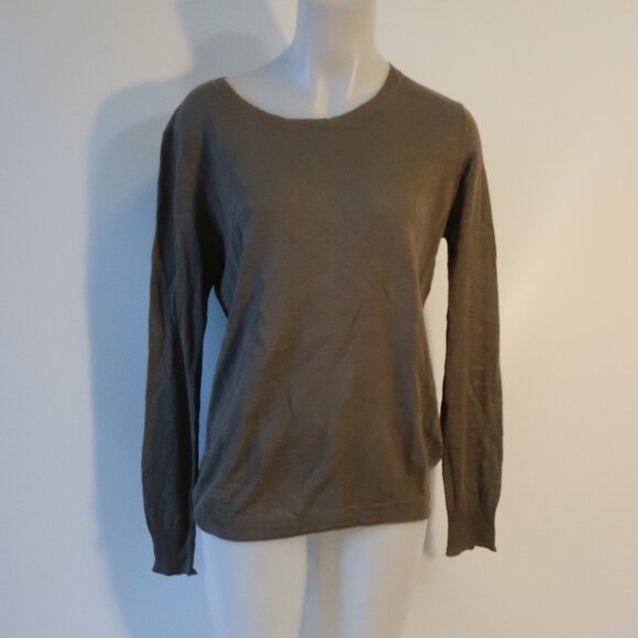 Womens Skull Cashmere Green W/Gold Beaded "Skull" Sweater M - Picture 2 of 7